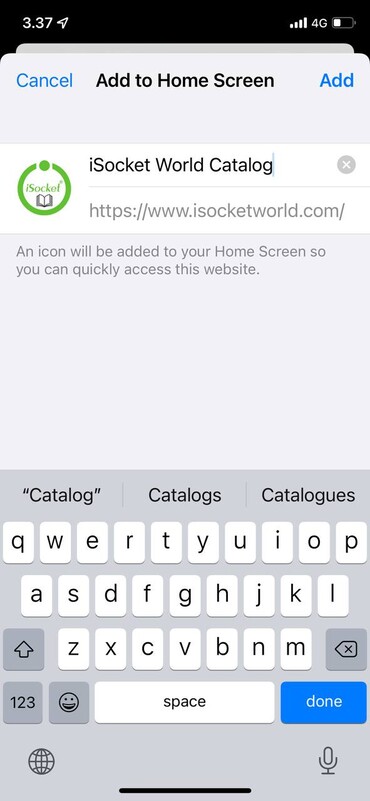 Add to Home Screen on iPhone