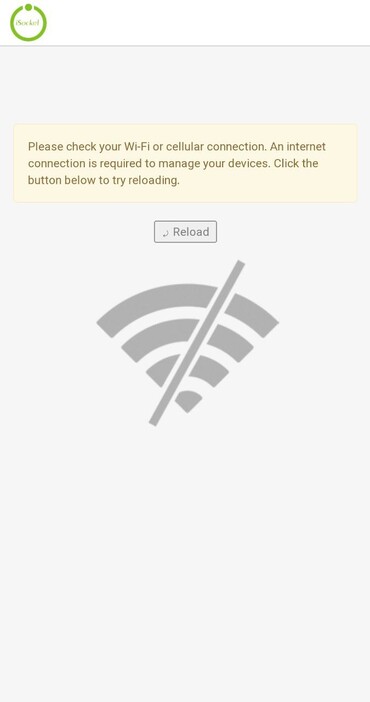 Offline page of iSocket IoT Portal